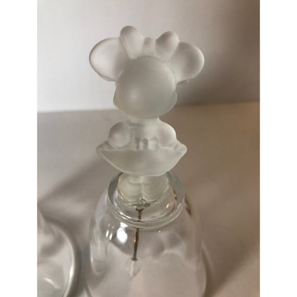 Disneyland Mickey and Minnie Bell Set Crystal Glass Bells - Picture 10 of 10